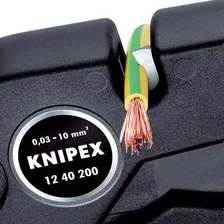 KNIPEX KNIPEX 12 40 200 Self-Adjusting Insulation Stripper 200 mm