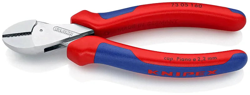 Компактные боковые кусачки KNIPEX X-Cut® хромированные 160 мм, Knipex KN-7305160-0