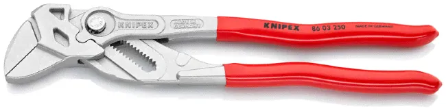 Клещи переставные-гаечный ключ, KNIPEX хромированные 250 мм, Knipex KN-8603250