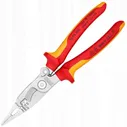 Электромонтажные клещи KNIPEX 13 96 200, с пружиной и фиксатором, хром, KN-1396200