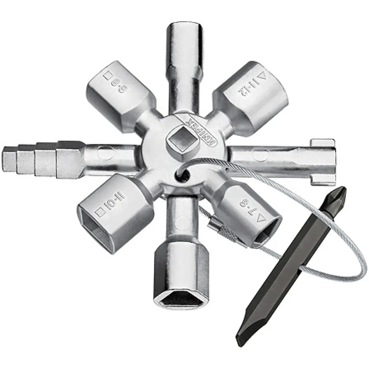 KN-001101 Ключ TwinKey для распространенных шкафов и систем запирания KNIPEX