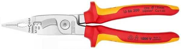 Mногофункциональные клещи для электромонтажных работ KNIPEX 13 86 200-0