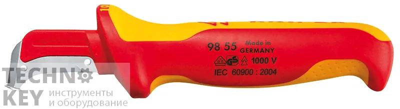 Нож с пяткой для снятия изоляции KNIPEX 98 55 KN-9855