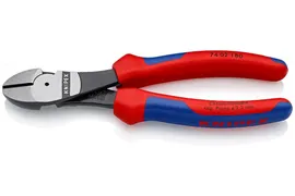 Бокорезы KNIPEX 74 02 180, особой мощности, двухкомпонентные чехлы, 180 мм KN-7402180
