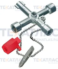 Knipex KN-001103 Ключ крестовидный для электрошкафов, водоприборов и газовых кранов с головками разной формы