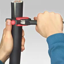 Инструмент для удаления изоляции KNIPEX 16 40 150, 150 mm, для круглых кабелей до 25мм, глубина реза до 5мм, сменные ножи