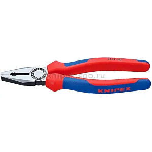 Knipex KN-0302200. Плоскогубцы комбинированные, 200 мм, KNIPEX 03 02 200-0