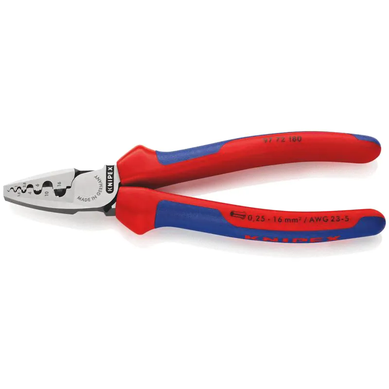 Пресс-клещи для обжима контактных гильз Knipex 180 мм (KN-9772180)