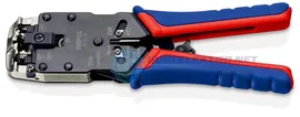 KNIPEX Пресс-клещи для штекеров типа RJ (Western), для реза и зачистки плоских, неэкранированных телефонных кабелей, кол-во гнёзд: 3, RJ 10 (4-полюсны KN-975112 KNIPEX