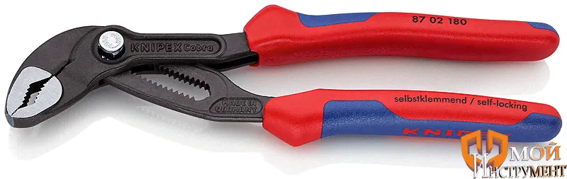 8702180 Высокотехнологичные сантехнические клещи 180 мм KNIPEX Cobra