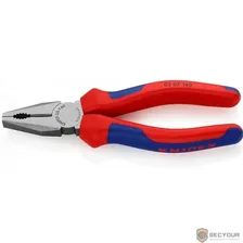 KNIPEX Плоскогубцы комбинированные фосфатированные, черного цвета 160 мм {Длина170 Ширина118 Высота21} [KN-0302160]