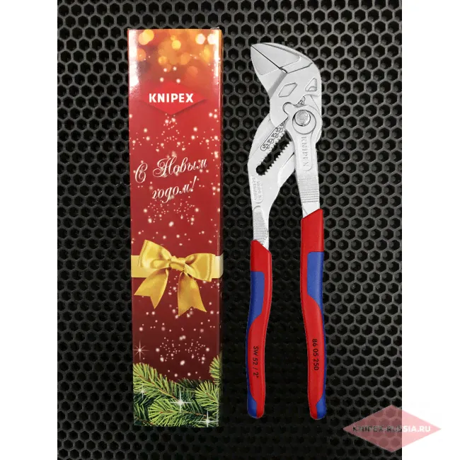 Клещи переставные-гаечный ключ KNIPEX KN-8605250 в Новогодней упаковке