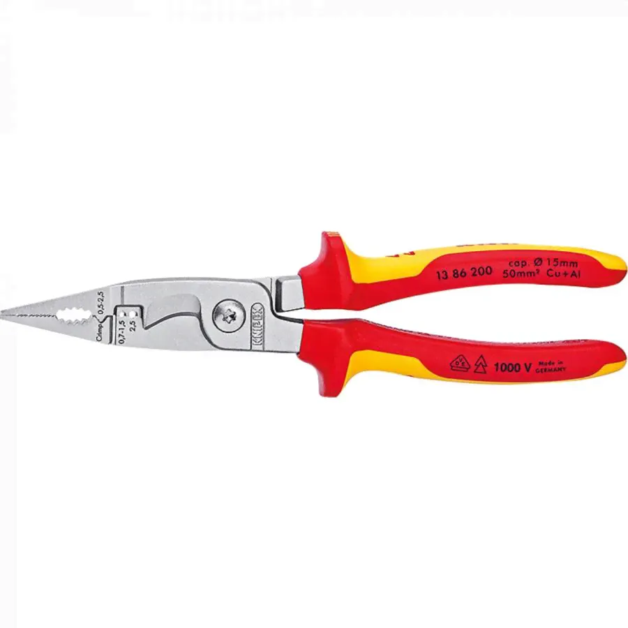 Knipex Zange Elektro-Installationszange VDE 13 86 200-0